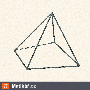 Matematická úloha – Pravidelný čtyřboký jehlan