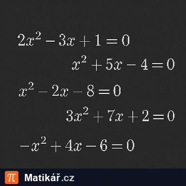 Matematická úloha – Počet řešení kvadratické rovnice