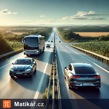 Matematická úloha – Jízda auta a autobusu