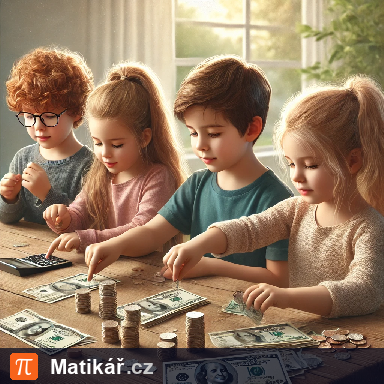 Matematická úloha – Peníze čtyř kamarádů