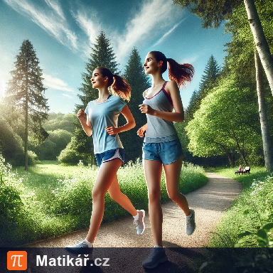 Matematická úloha – Poměr rychlostí Evy a Jany