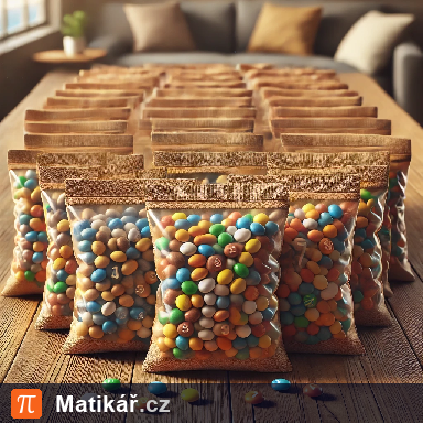 Matematická úloha – Malé a velké pytlíky bonbónů